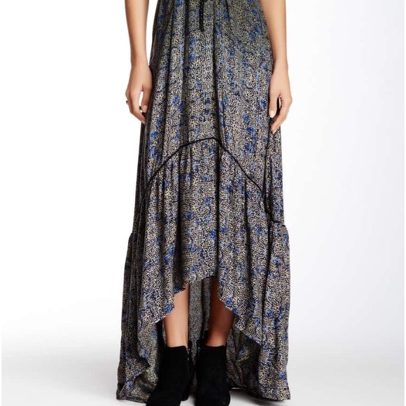 Gypsy05 high low printed dress w belt - Picture 2 of 7